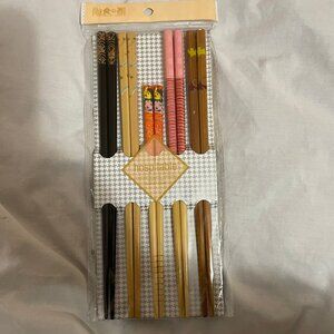 NIP Set of 5 Chopsticks - 4 Adult & 1 Childrens Pokemon Pikachu, Mew & Lucario 1